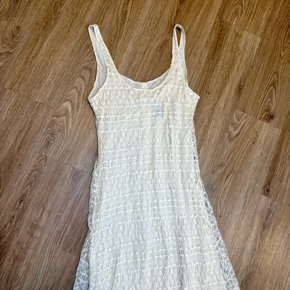 Abercrombie & Fitch Ivory Lace Maxi Dress NWT Size L - Picture 14 of 14